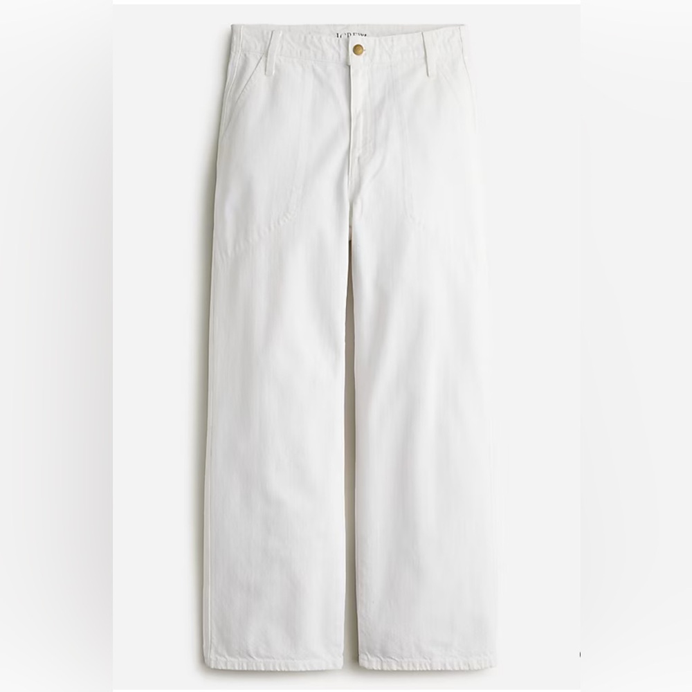 J. Crew Women’s Slim Wide Leg Jeans in White Size 27 NWT